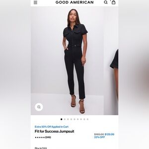 Good American Black Jumpsuit NEW SZ M